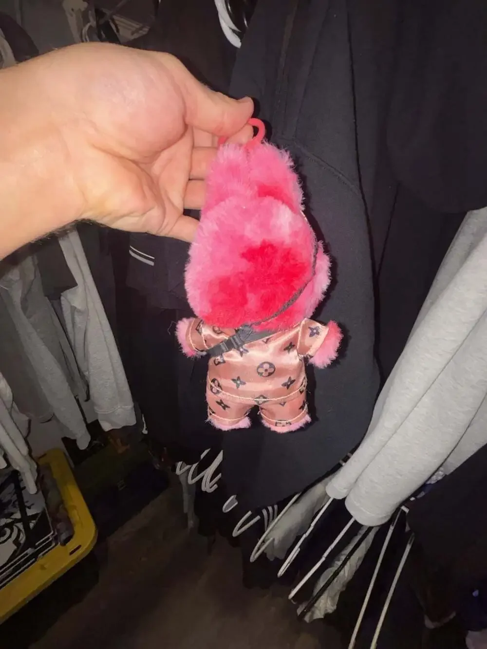 Pop Mart The Monsters Labubu Custom Designer-Inspired Pink Monogram Outfit